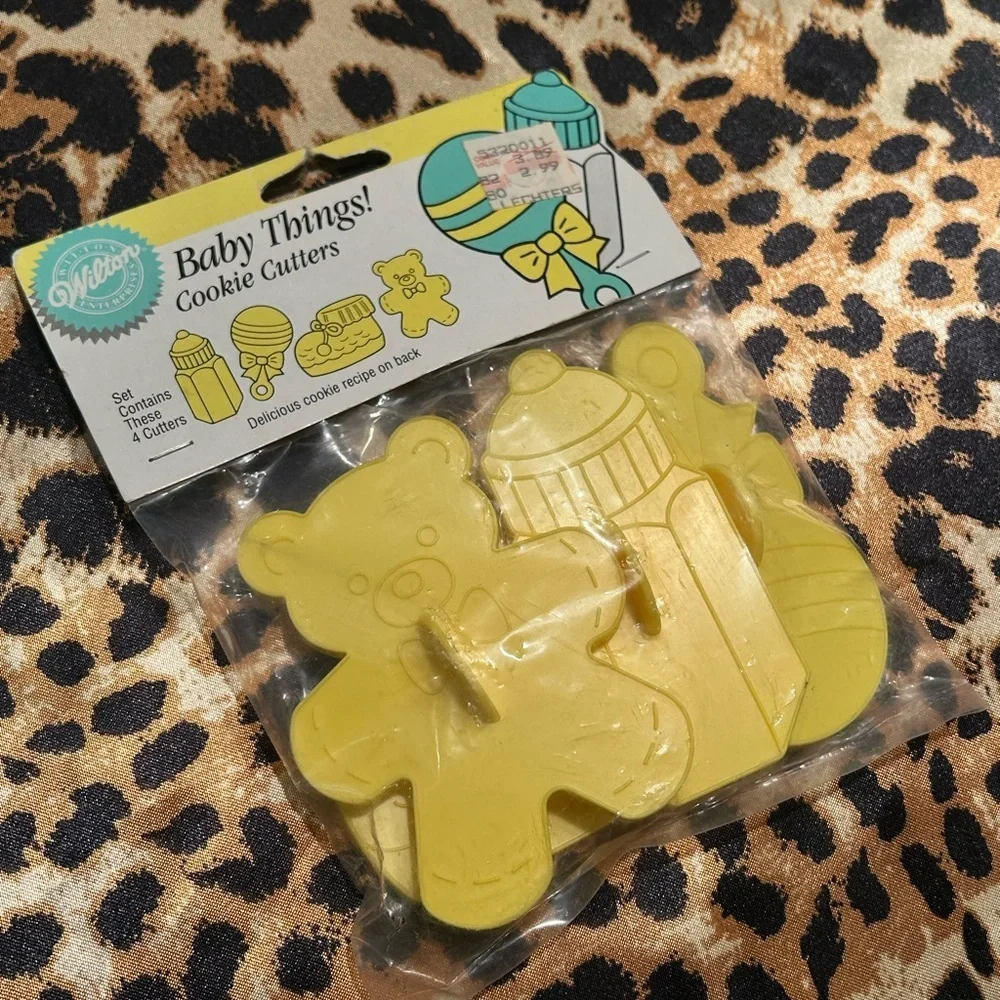 Vintage Baby Things! Wilton Yellow Cookie Cutters - Set of 4